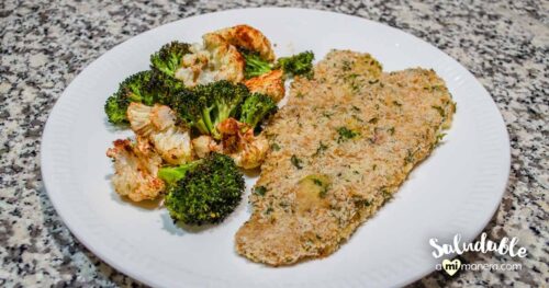 Pescado al horno con costra de panko